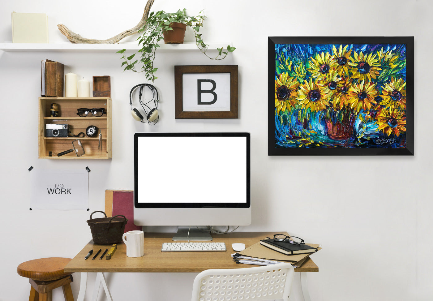 Sunflowers by OLena Art Framed Print - Americanflat