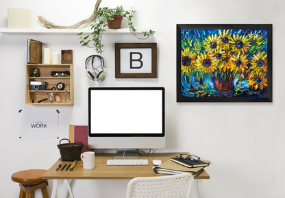 Sunflowers by OLena Art Framed Print - Americanflat