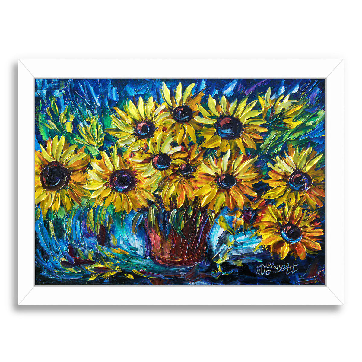 Sunflowers by OLena Art Framed Print - Americanflat
