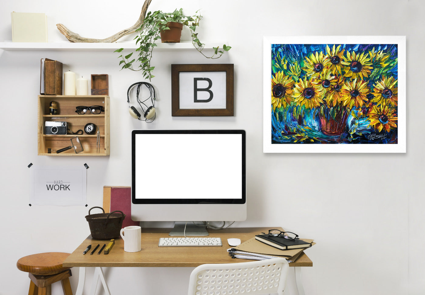 Sunflowers by OLena Art Framed Print - Americanflat