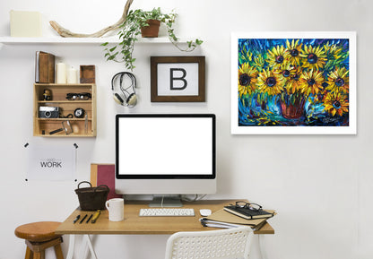 Sunflowers by OLena Art Framed Print - Americanflat