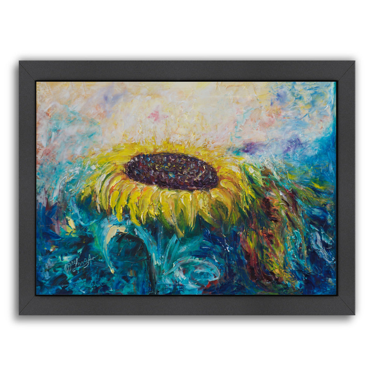 Sunny Flower by OLena Art Framed Print - Americanflat