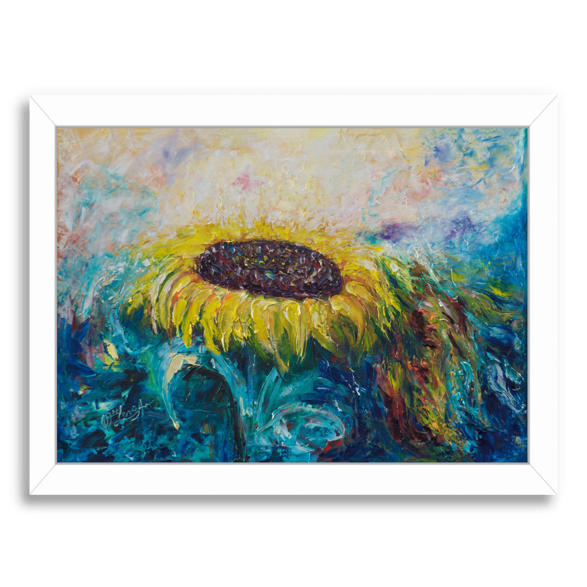 Sunny Flower by OLena Art Framed Print - Americanflat