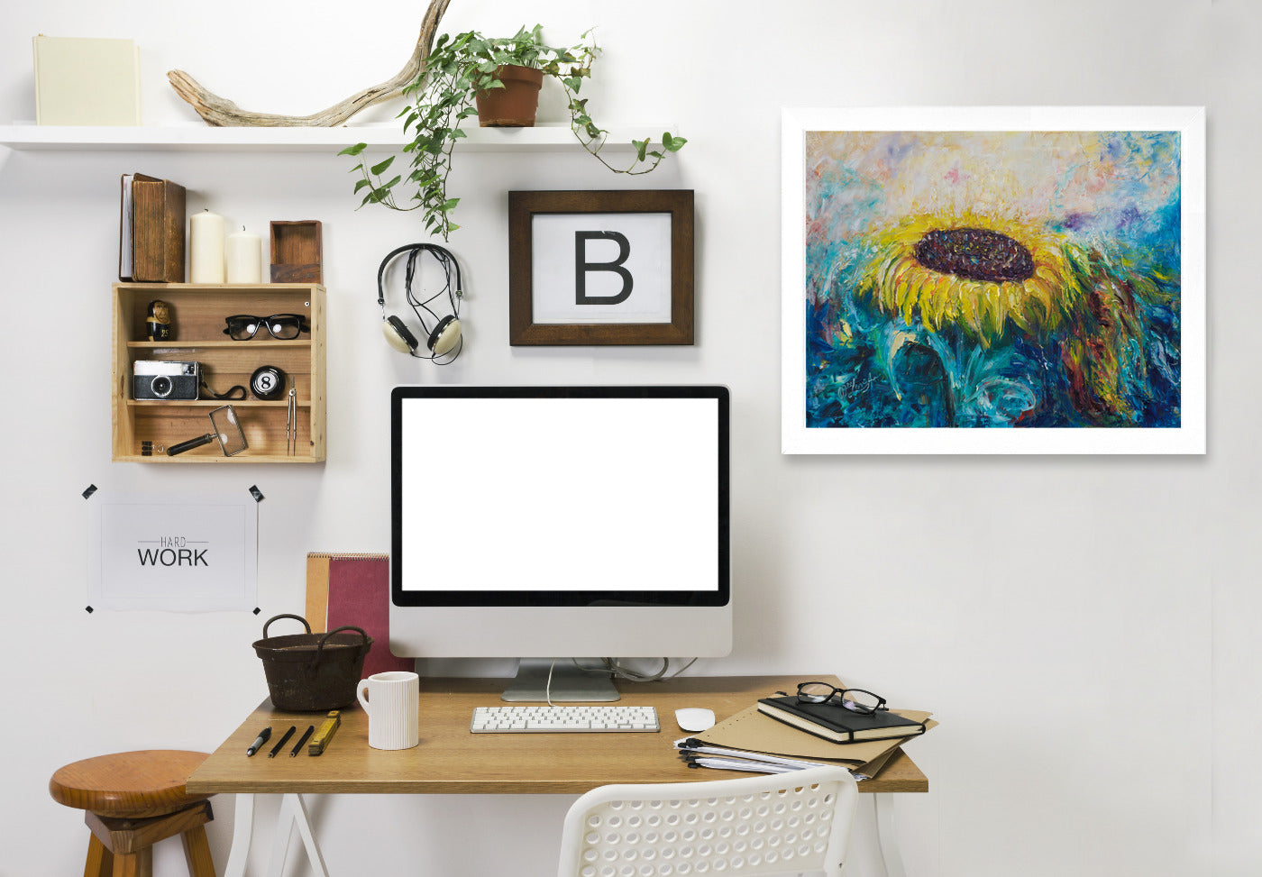 Sunny Flower by OLena Art Framed Print - Americanflat