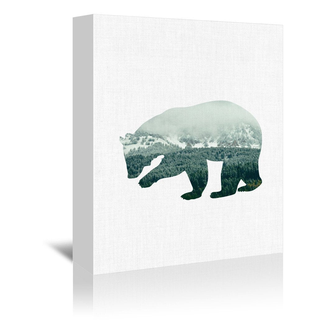 Brown Bear by Annie Bailey Wrapped Canvas - Wrapped Canvas - Americanflat