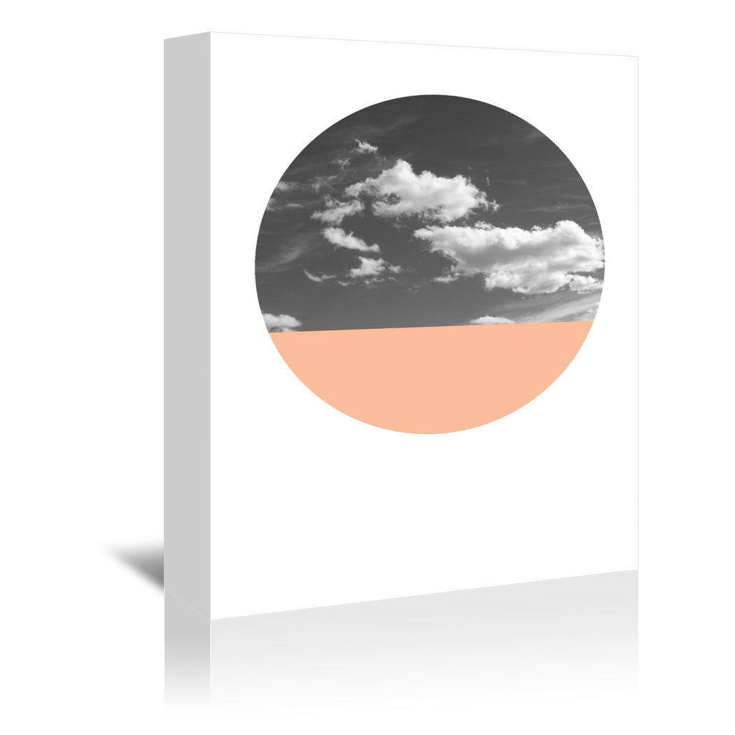 Cloudscape And Coral by Annie Bailey Wrapped Canvas - Wrapped Canvas - Americanflat