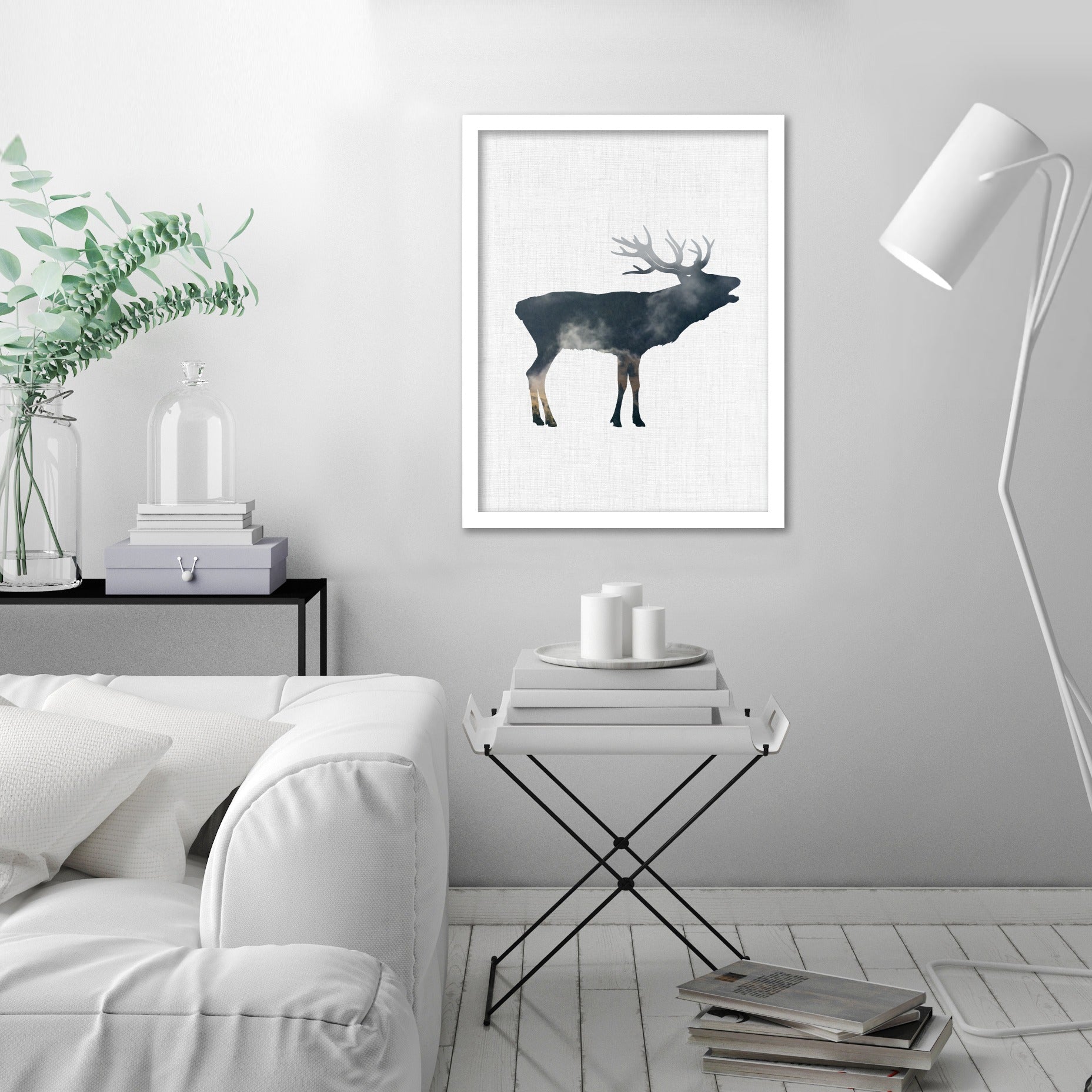 Elk And Forest by Annie Bailey - Framed Print - Americanflat