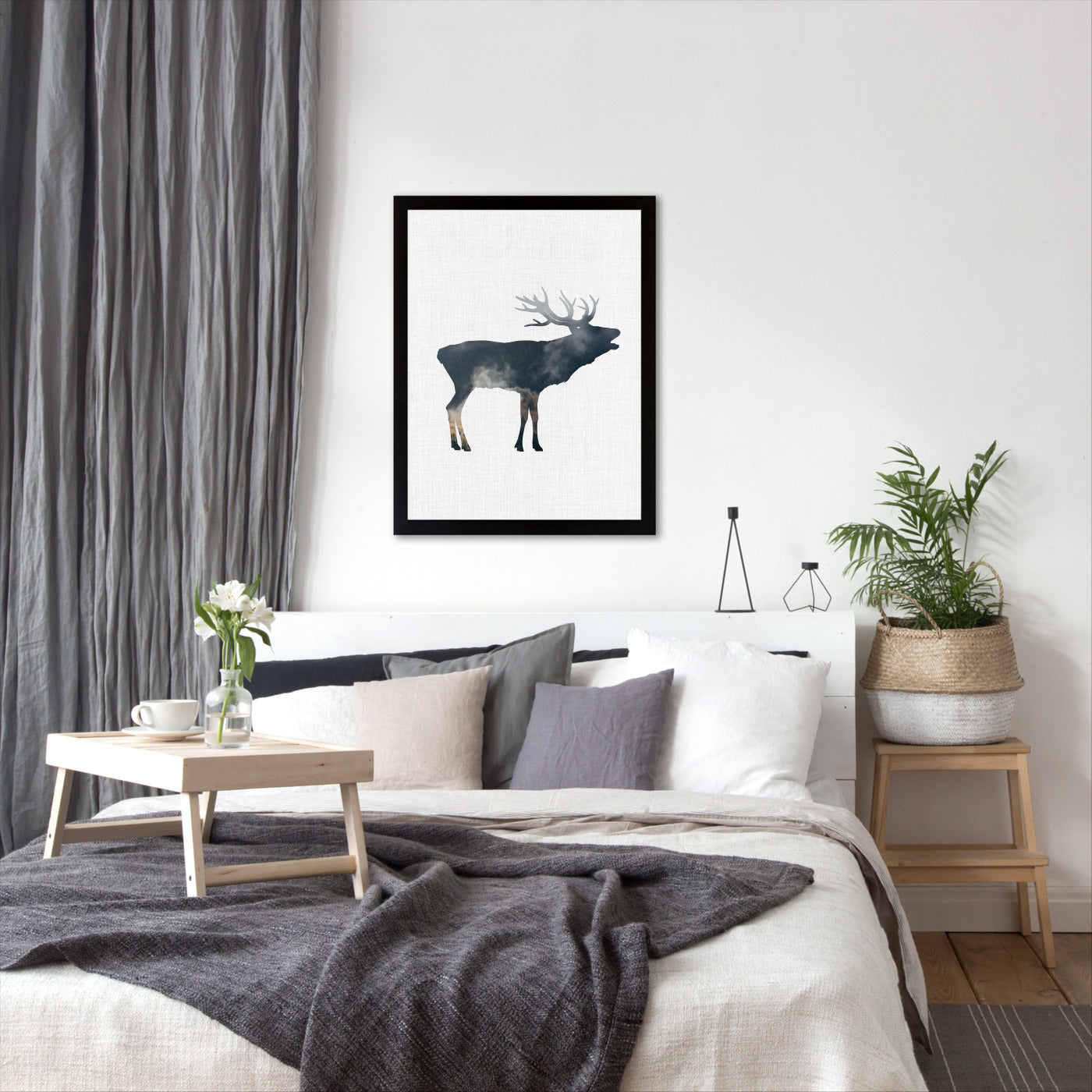 Elk And Forest by Annie Bailey - Framed Print - Americanflat