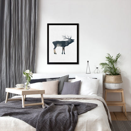 Elk And Forest by Annie Bailey - Framed Print - Americanflat