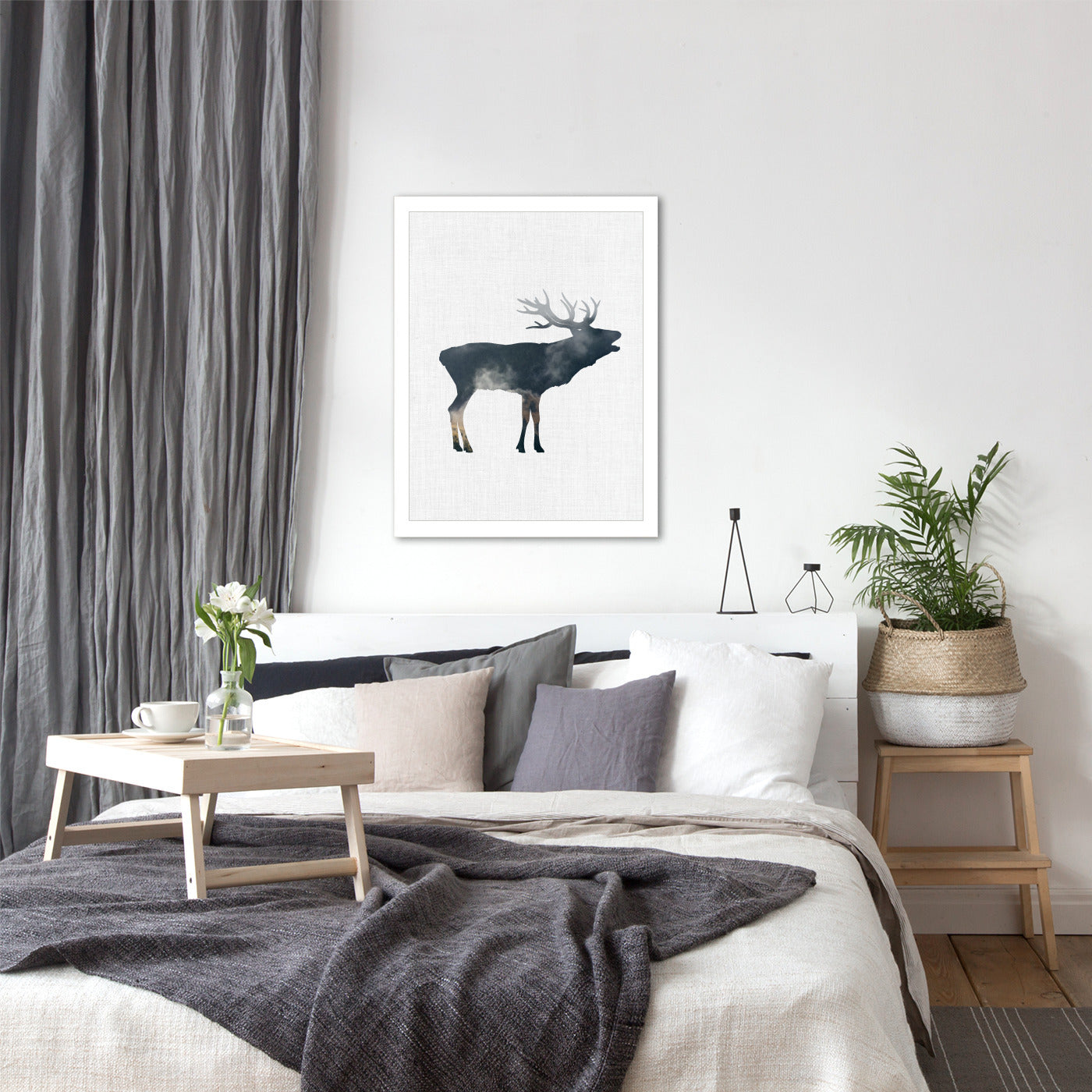 Elk And Forest by Annie Bailey - Framed Print - Americanflat