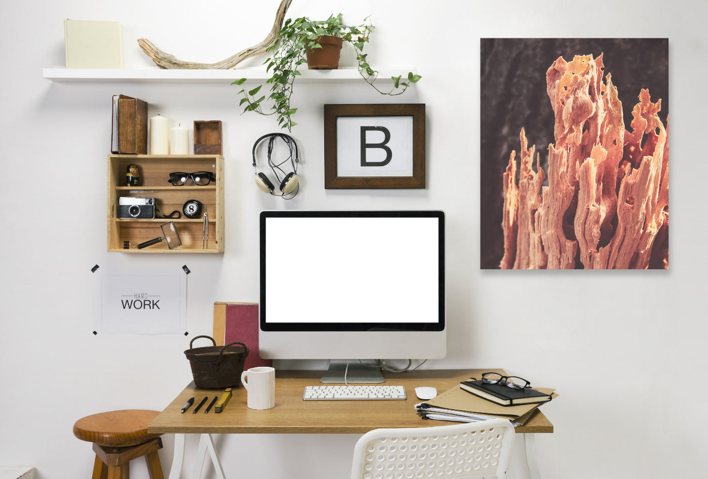 Fire Wood by Annie Bailey Wrapped Canvas - Wrapped Canvas - Americanflat