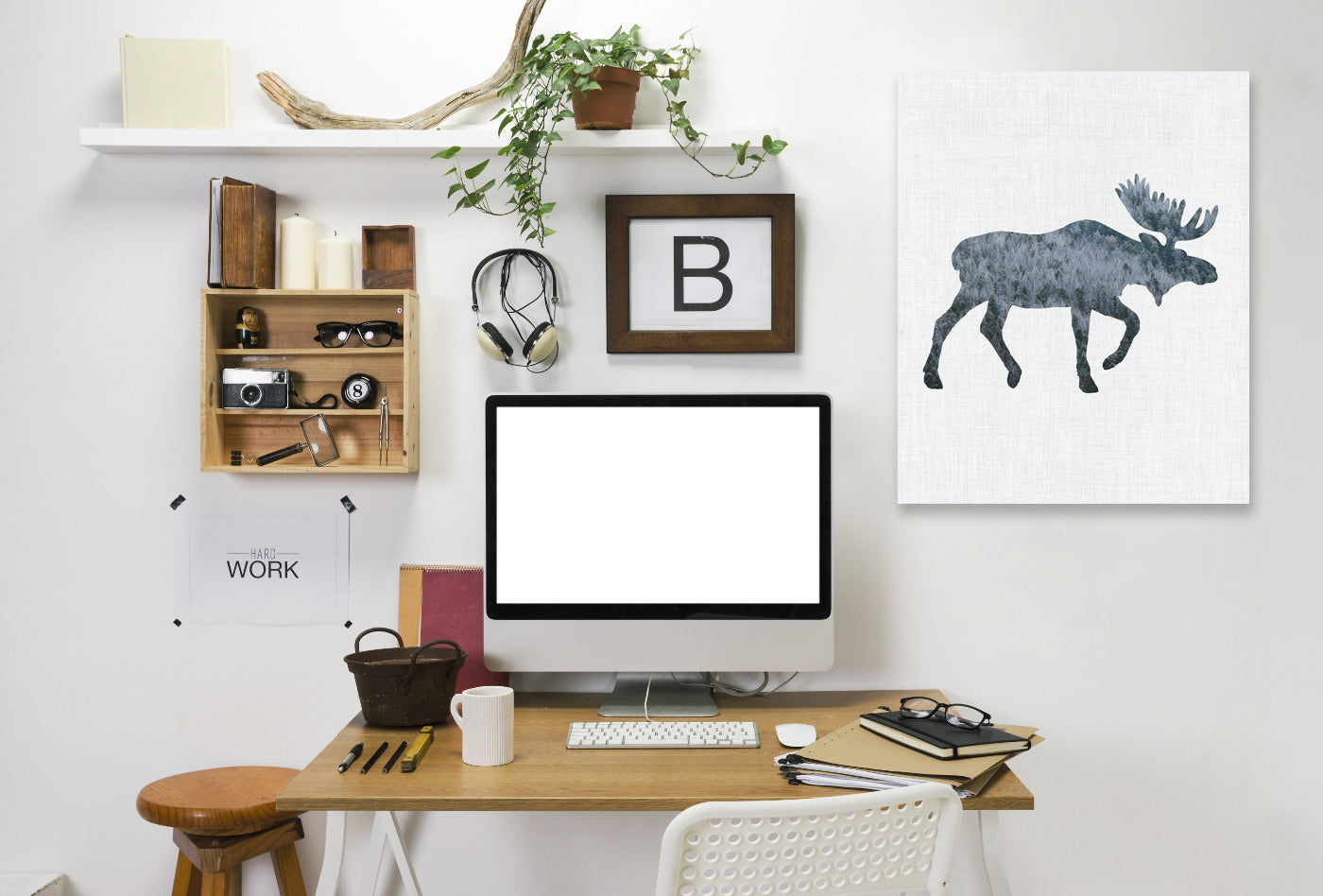 Moose by Annie Bailey Wrapped Canvas - Wrapped Canvas - Americanflat