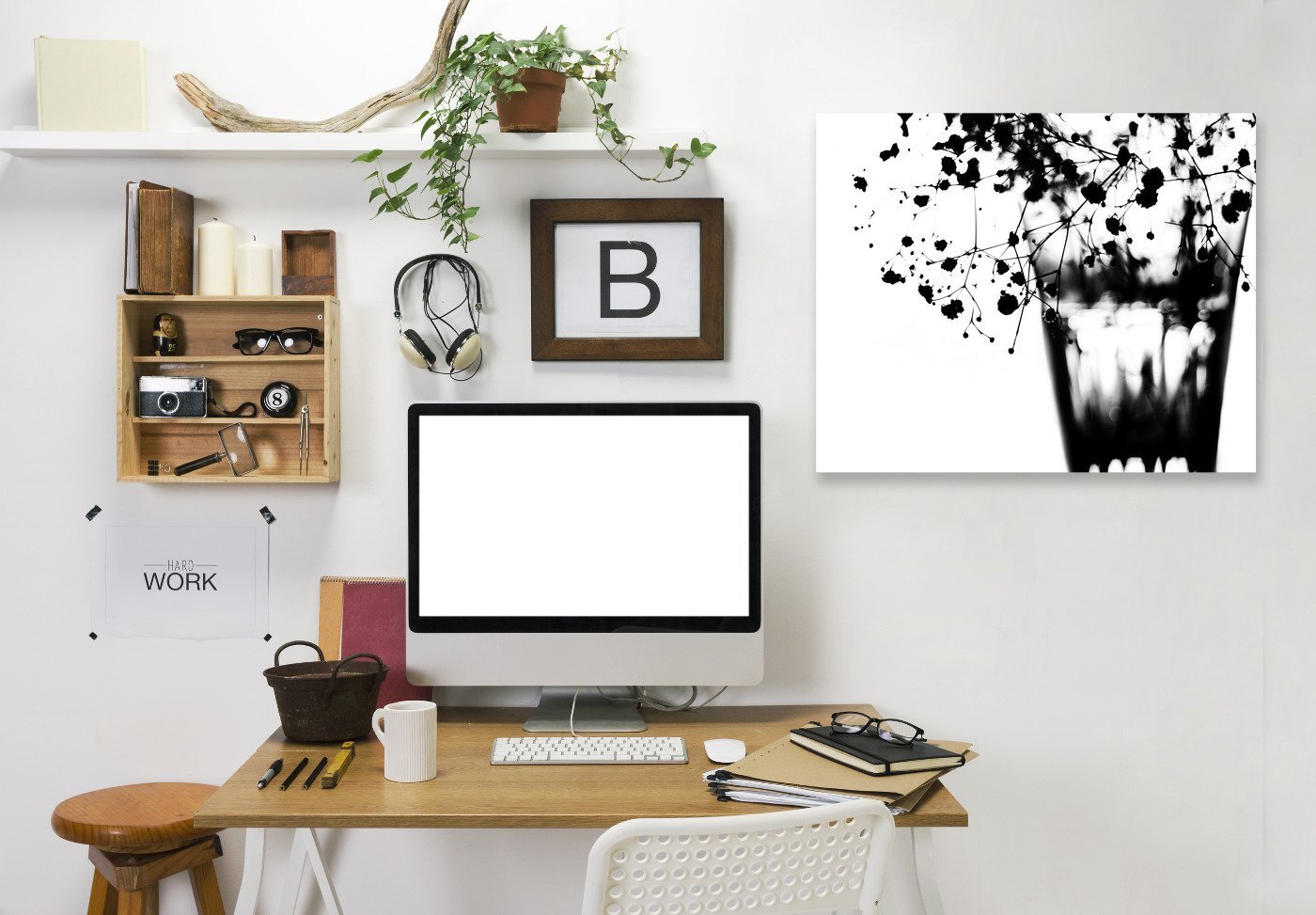 Baby's Breath Bw by Ingrid Beddoes Wrapped Canvas - Wrapped Canvas - Americanflat