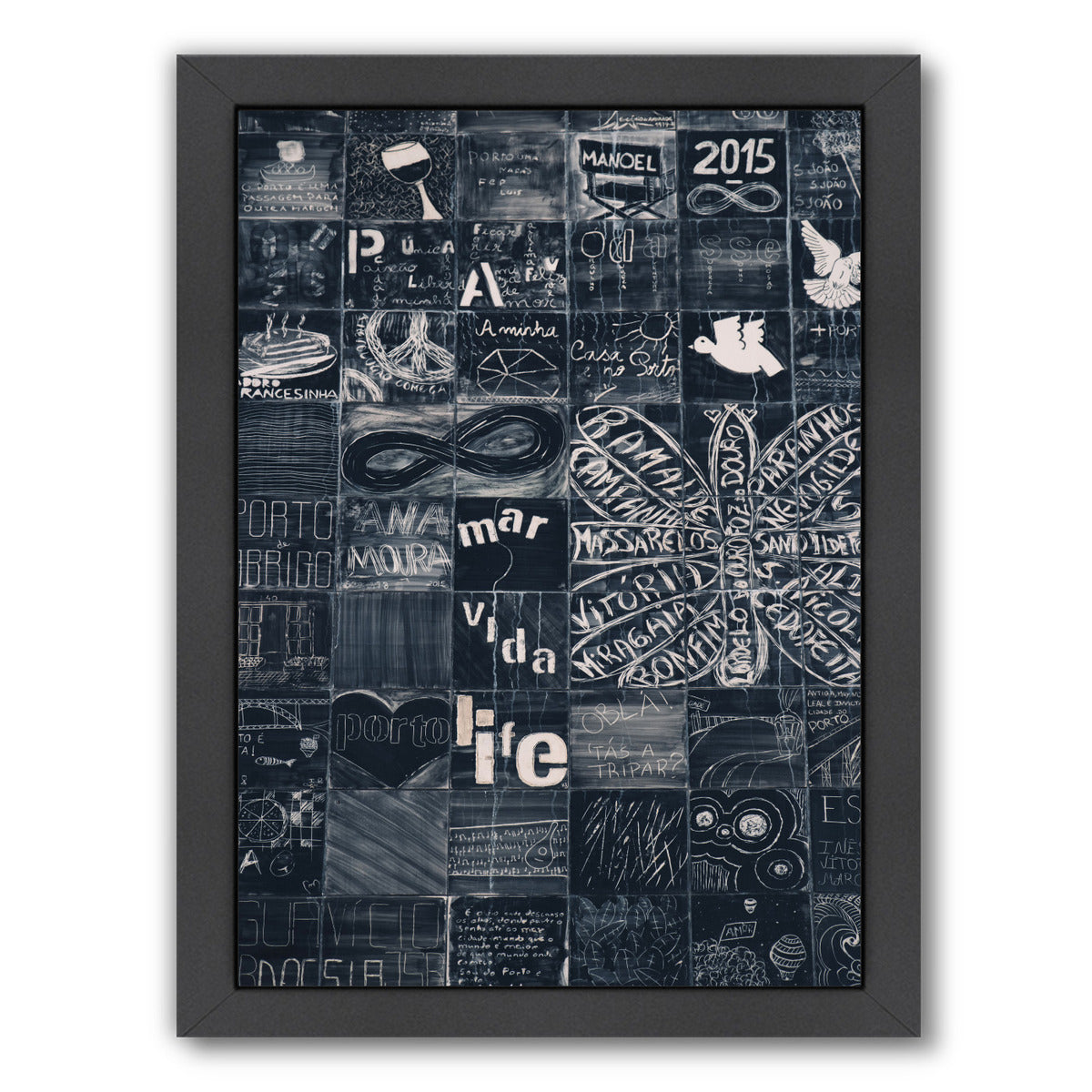 Graffiti Love by Ingrid Beddoes Framed Print - Americanflat