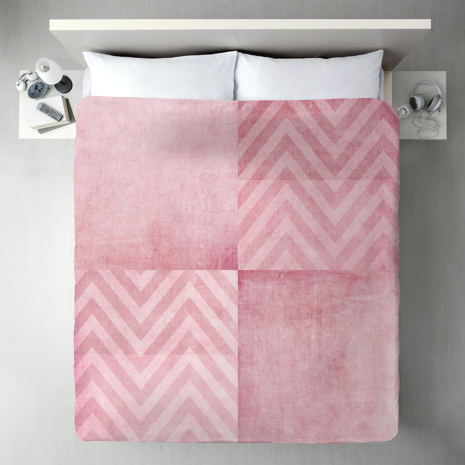 Dusty Pink Chevron by Ingrid Beddoes Duvet Cover - Americanflat