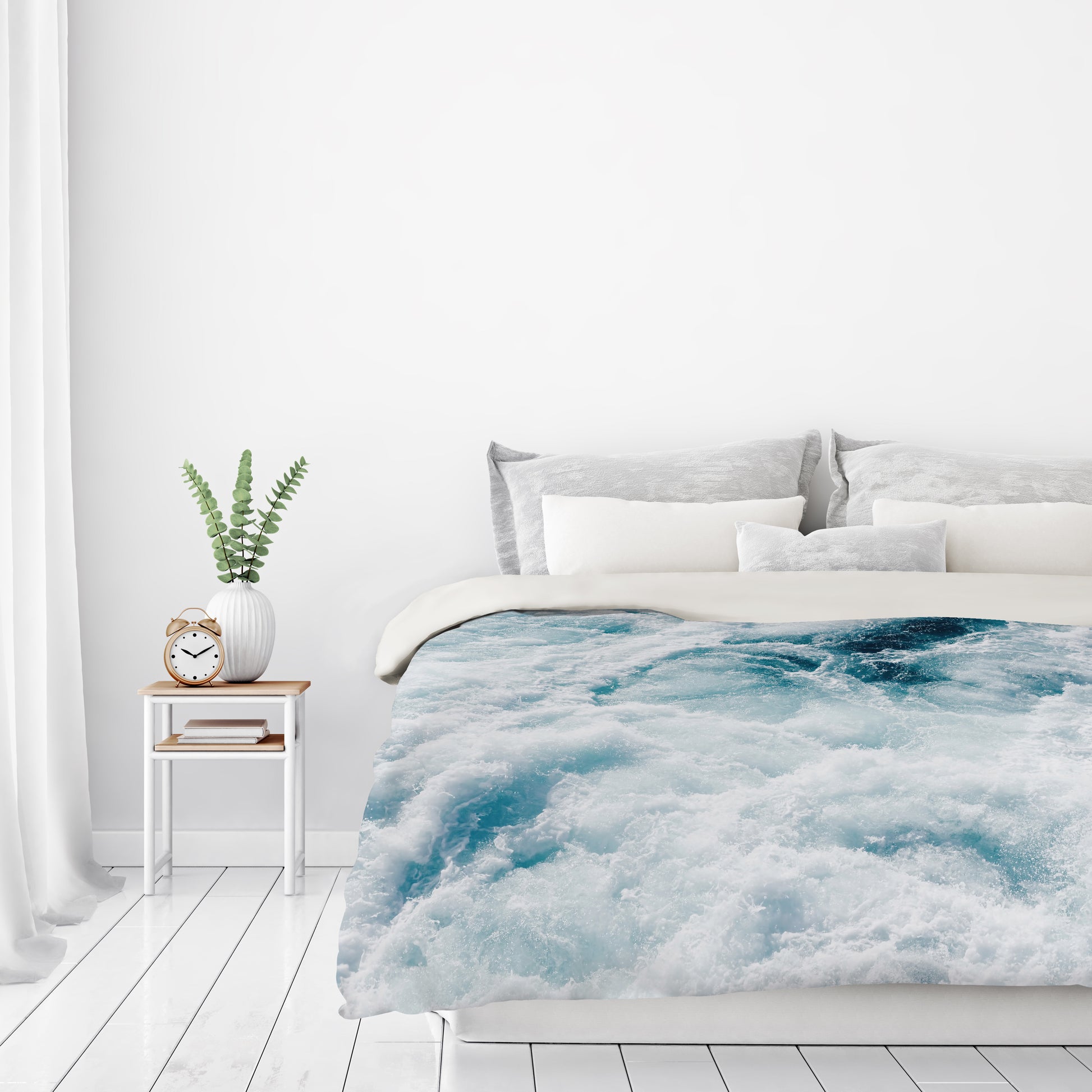 Midnight Blue Storm by Ingrid Beddoes Duvet Cover - Americanflat