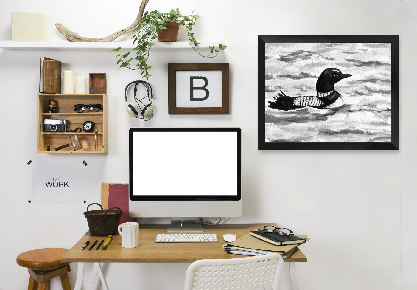 Common Loon by Brazen Design Studio Framed Print - Americanflat