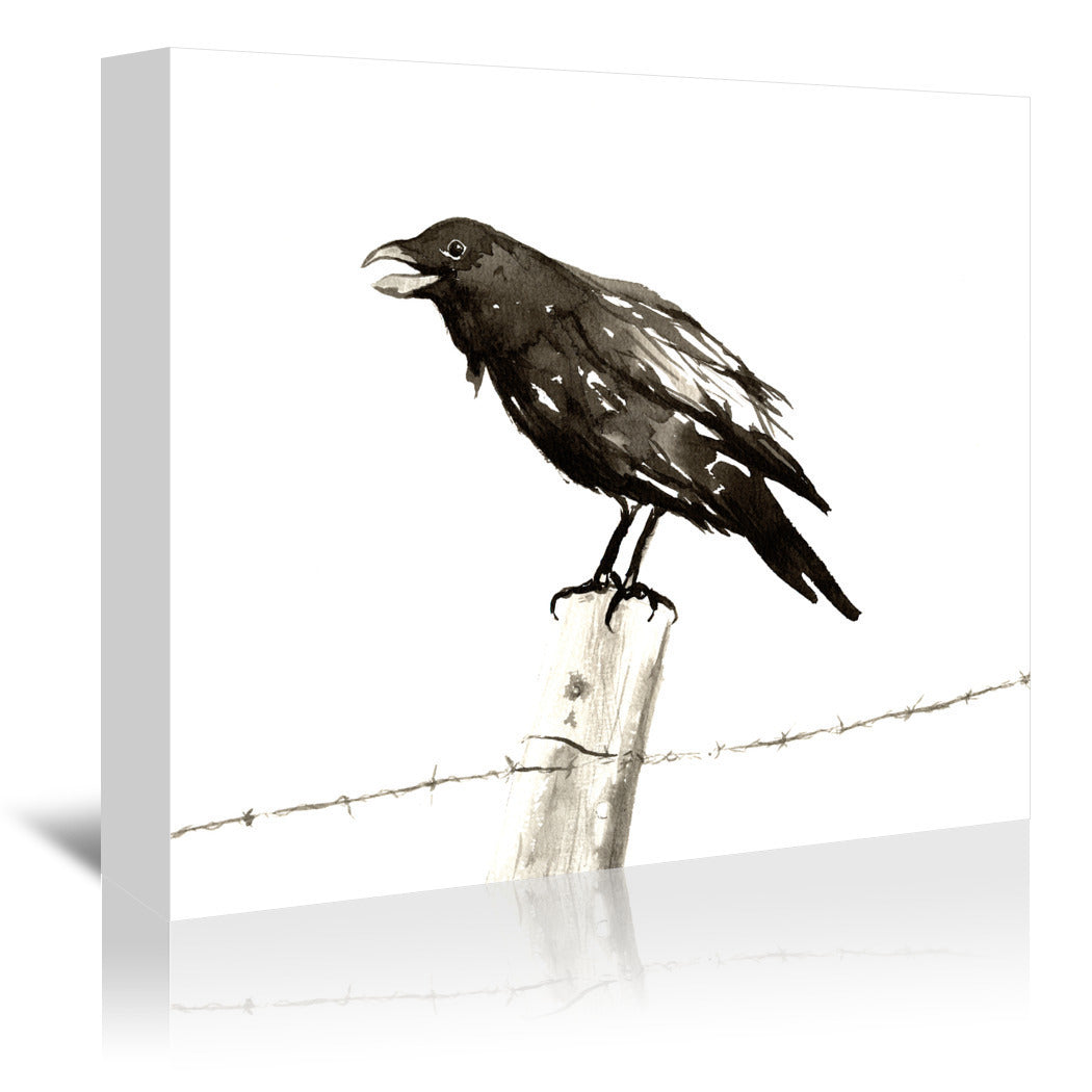 Ravens Call by Brazen Design Studio Wrapped Canvas - Wrapped Canvas - Americanflat