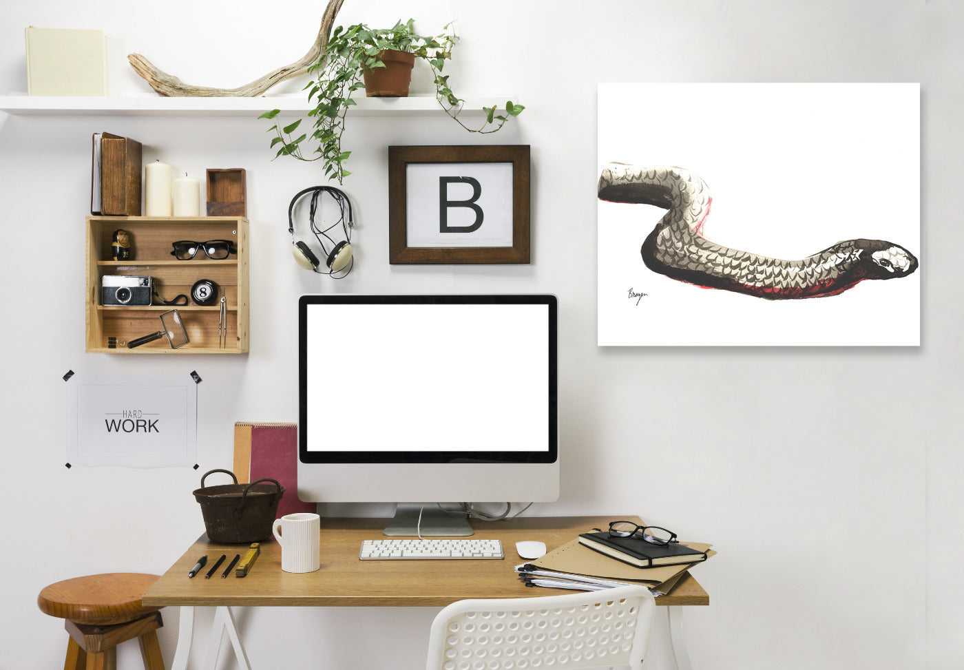 Red Bellied Black Snake by Brazen Design Studio Wrapped Canvas - Wrapped Canvas - Americanflat
