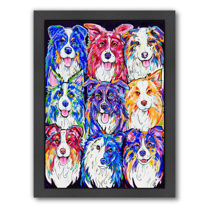 Collies in Color by Eve Izzett Framed Print - Americanflat