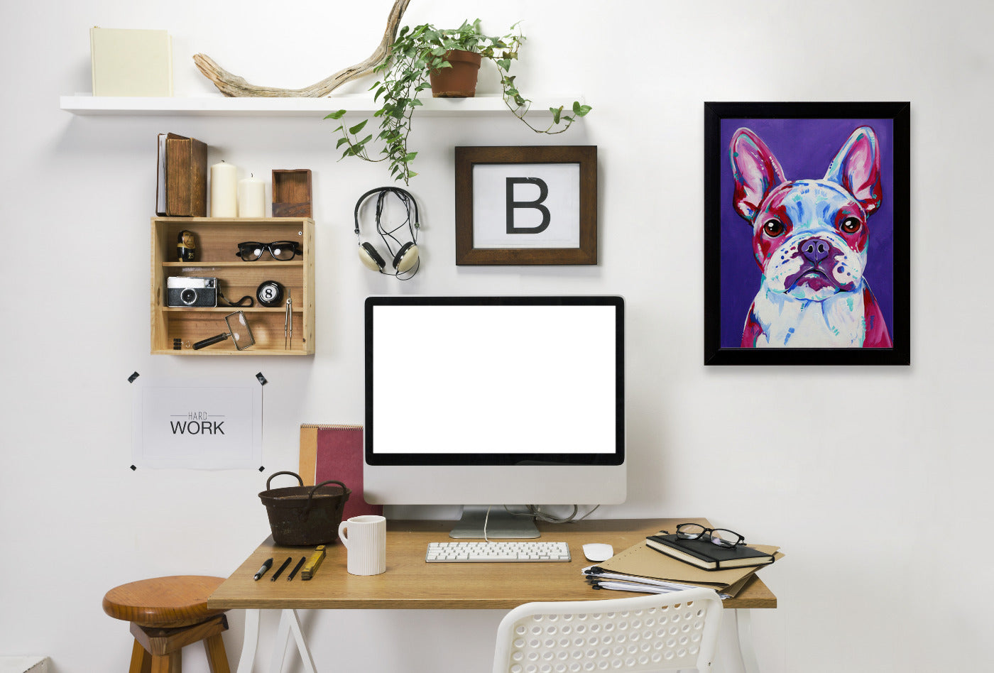 French Bulldog by Eve Izzett Framed Print - Americanflat