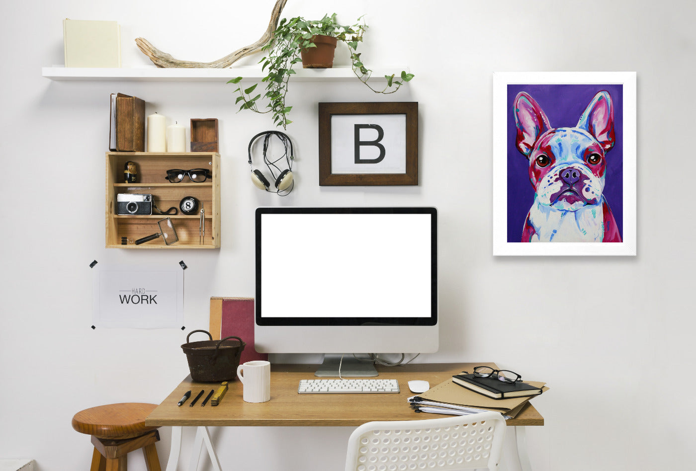 French Bulldog by Eve Izzett Framed Print - Americanflat