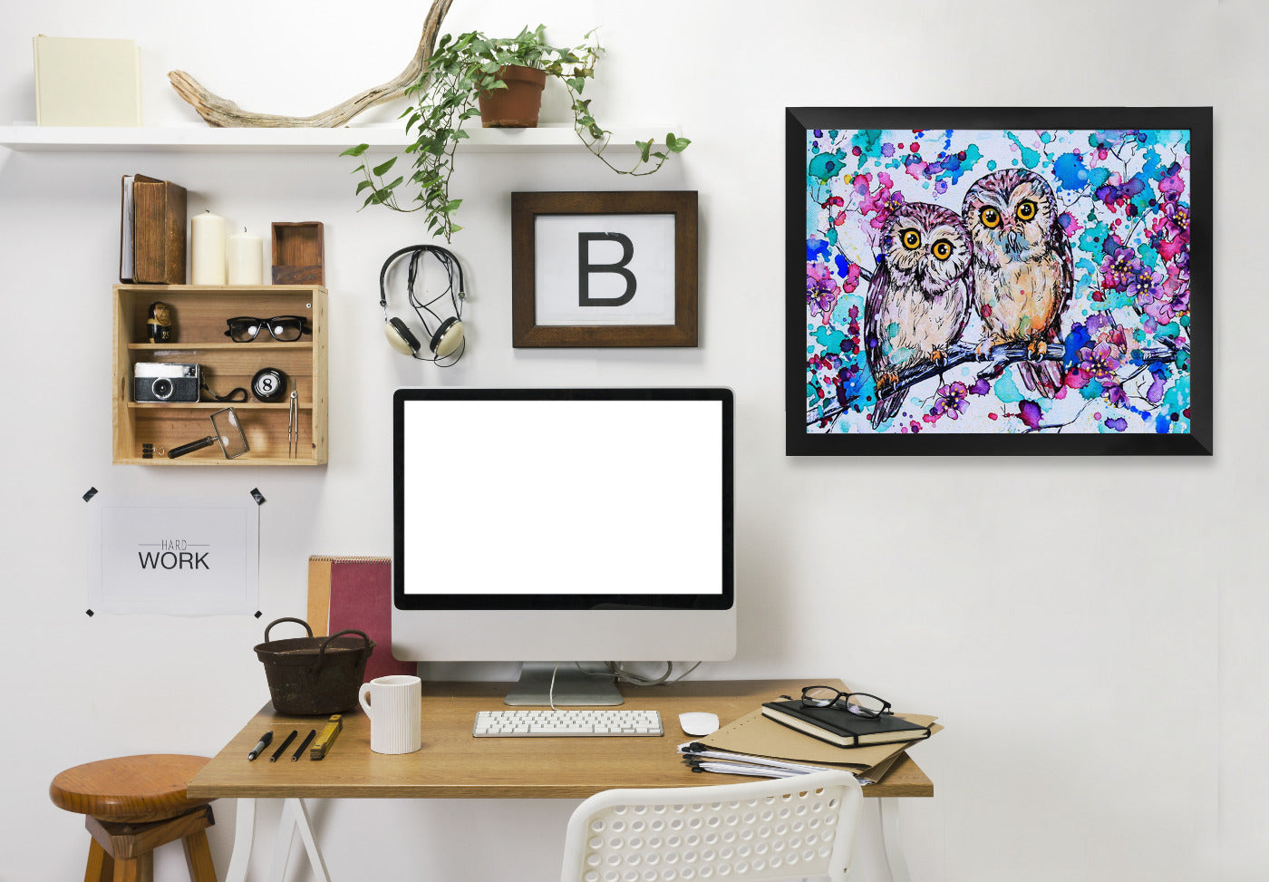 Little Owls 2 by Eve Izzett Framed Print - Americanflat