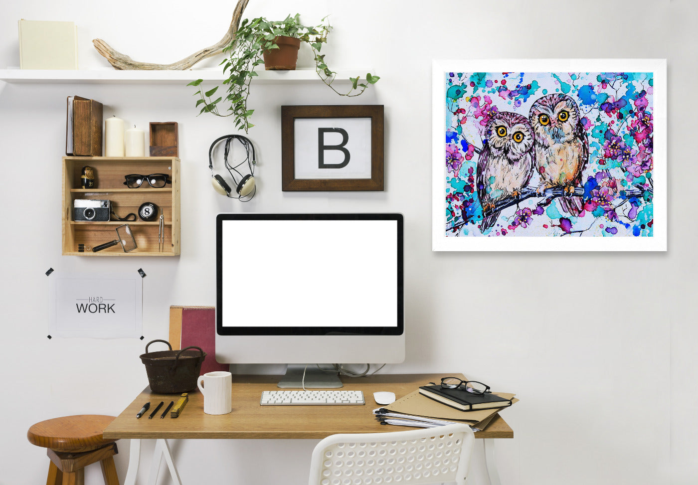 Little Owls 2 by Eve Izzett Framed Print - Americanflat