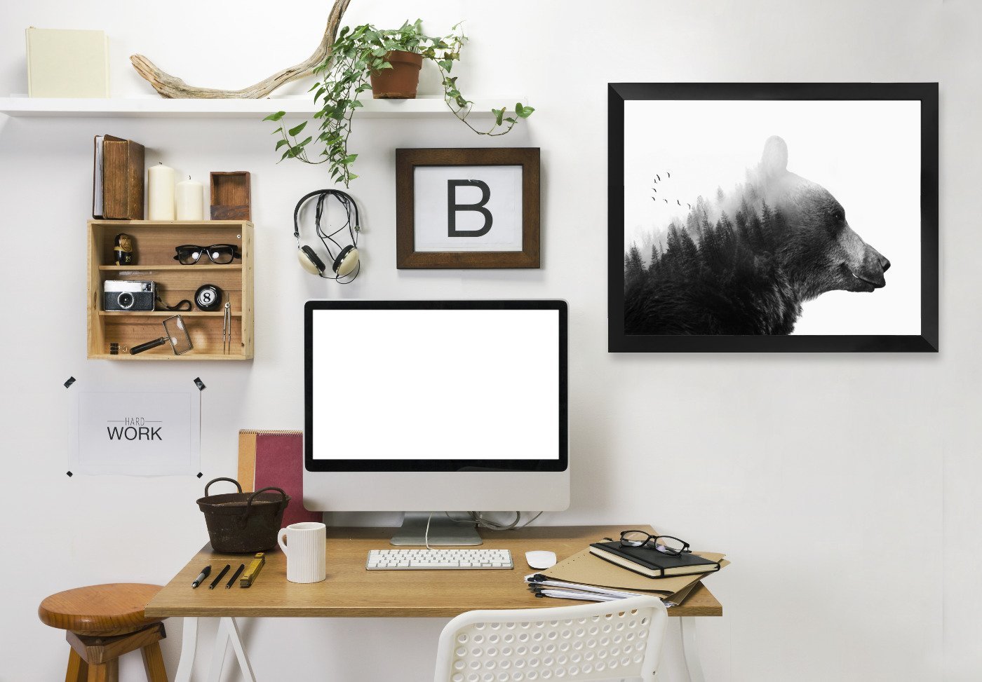 Big Bear by Emanuela Carratoni Framed Print - Americanflat