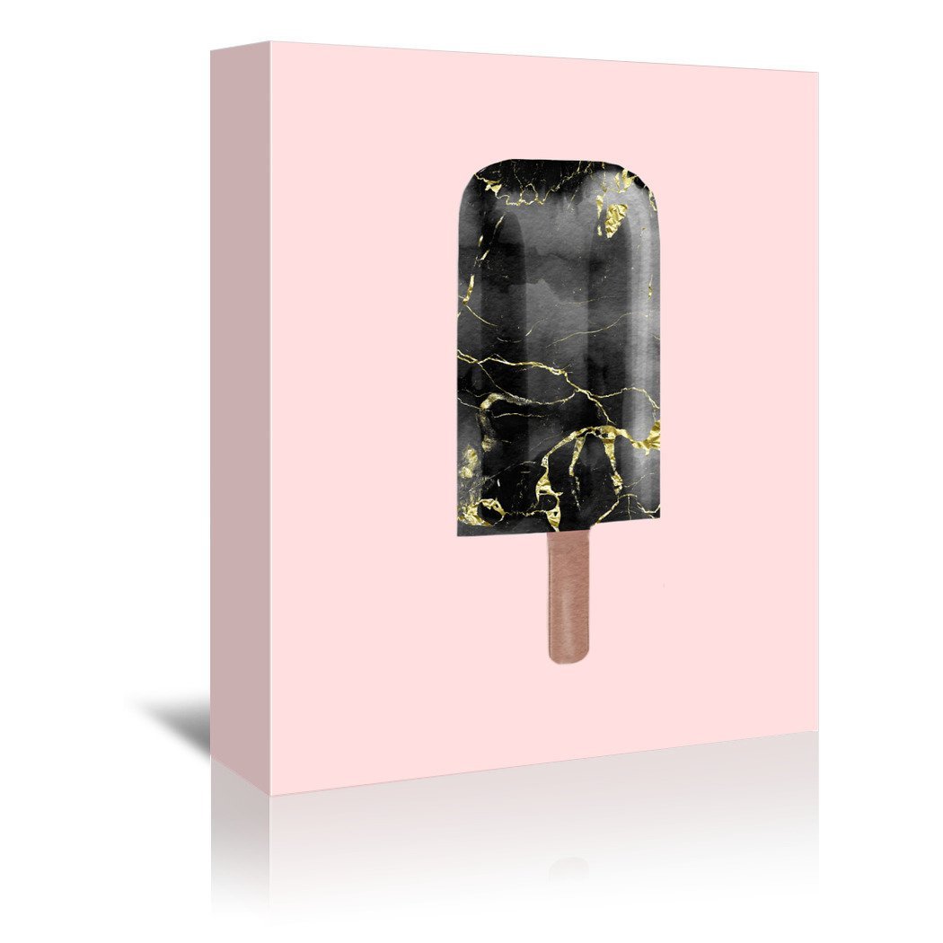 Black Marble And Gold Popsicle by Emanuela Carratoni Wrapped Canvas - Wrapped Canvas - Americanflat