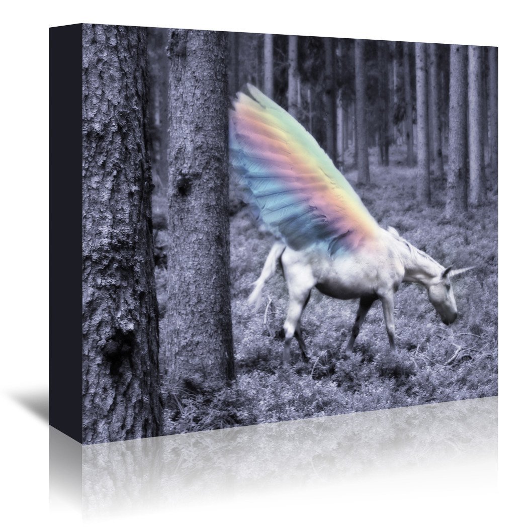 Chasing The Unicorn by Emanuela Carratoni Wrapped Canvas - Wrapped Canvas - Americanflat