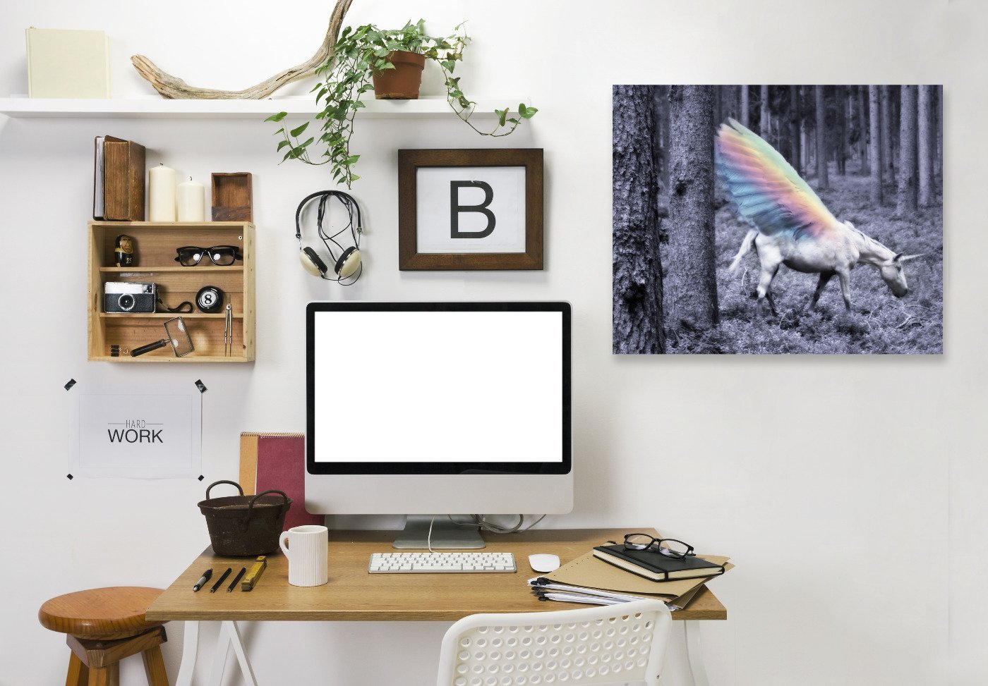 Chasing The Unicorn by Emanuela Carratoni Wrapped Canvas - Wrapped Canvas - Americanflat