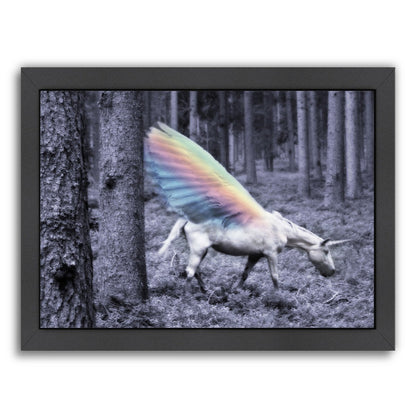 Chasing The Unicorn by Emanuela Carratoni Black Framed Print - Americanflat