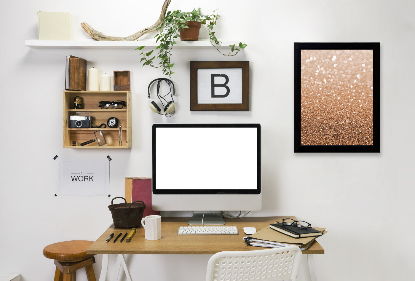 Copper Shiny Texture by Emanuela Carratoni Framed Print - Americanflat