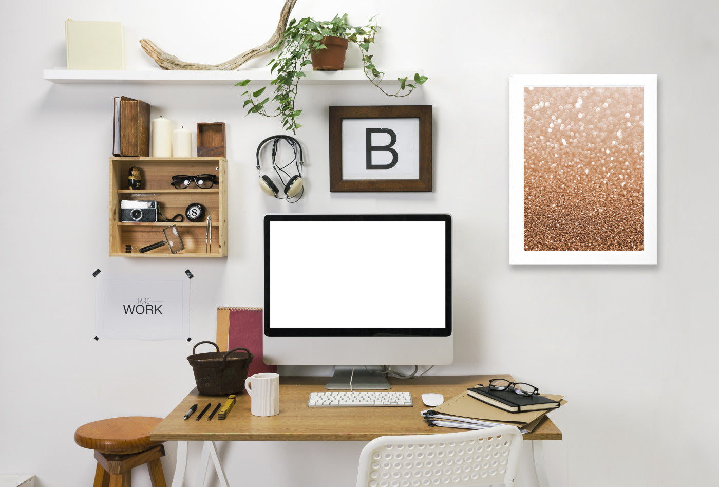 Copper Shiny Texture by Emanuela Carratoni Framed Print - Americanflat