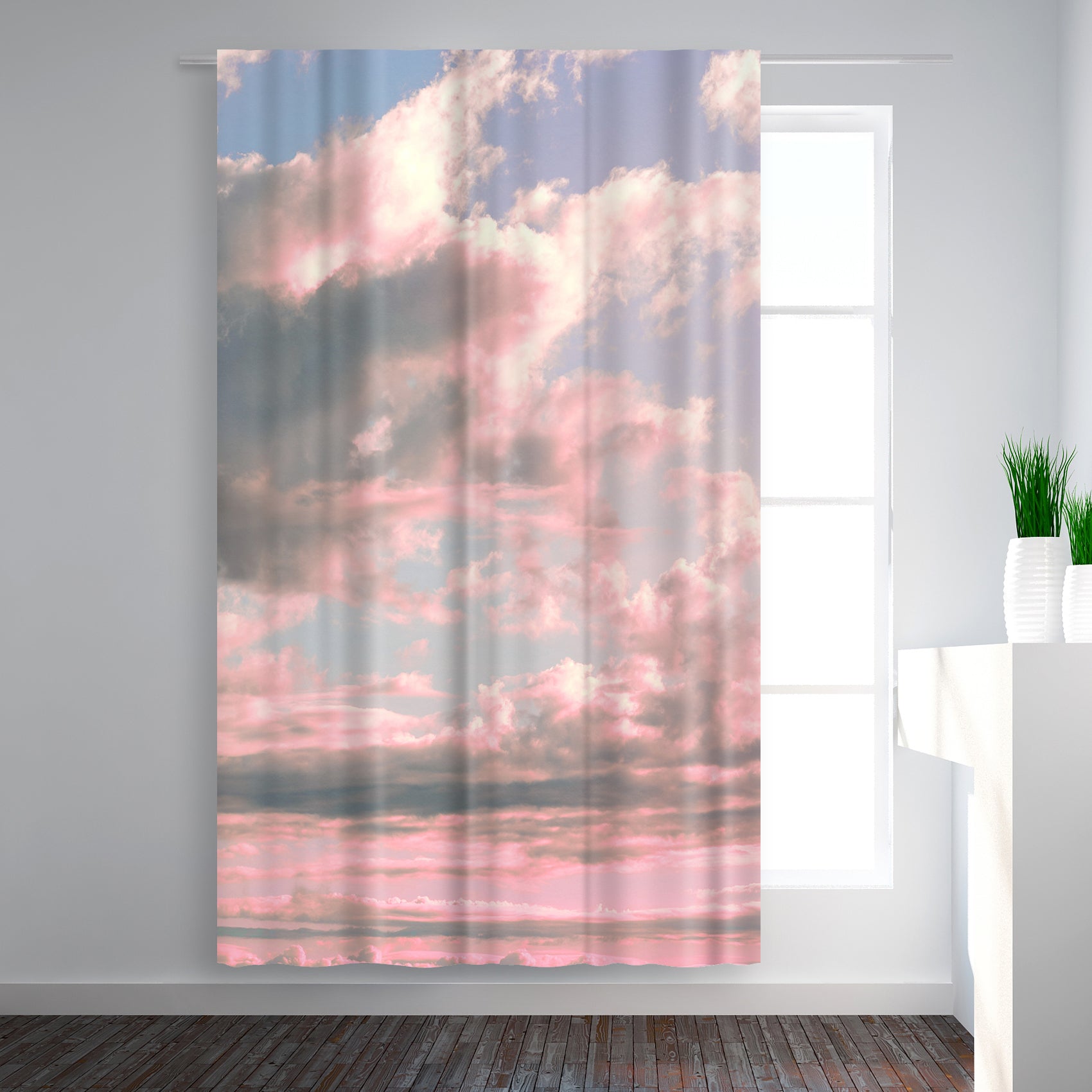 Blackout Curtain Single Panel - Delicate Sky by Emanuela Carratoni - Blackout Curtains - Americanflat