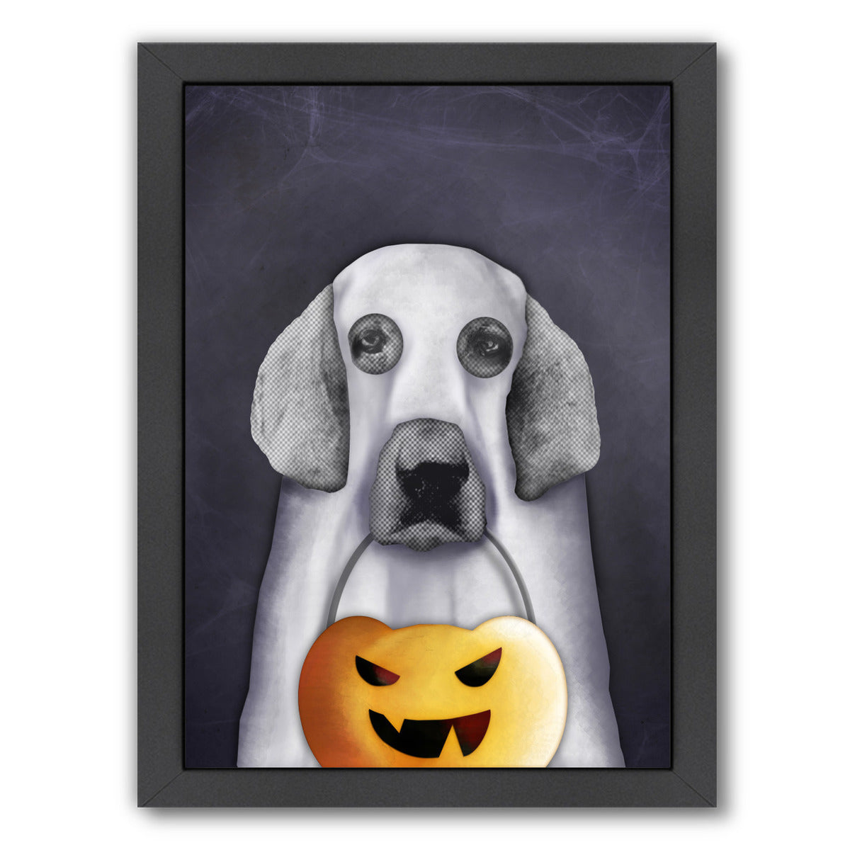 Doggy The Pooh As Ghost by Emanuela Carratoni Framed Print - Americanflat
