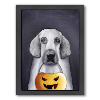 Doggy The Pooh As Ghost by Emanuela Carratoni Framed Print - Americanflat