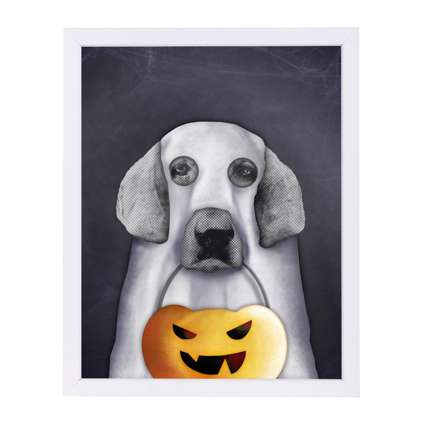 Doggy The Pooh As Ghost by Emanuela Carratoni Framed Print - Americanflat