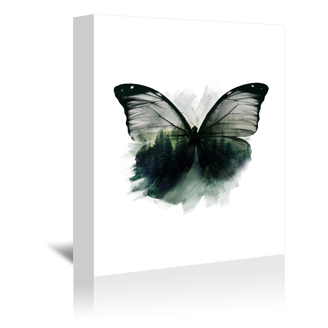 Double Butterfly by Emanuela Carratoni Wrapped Canvas - Wrapped Canvas - Americanflat