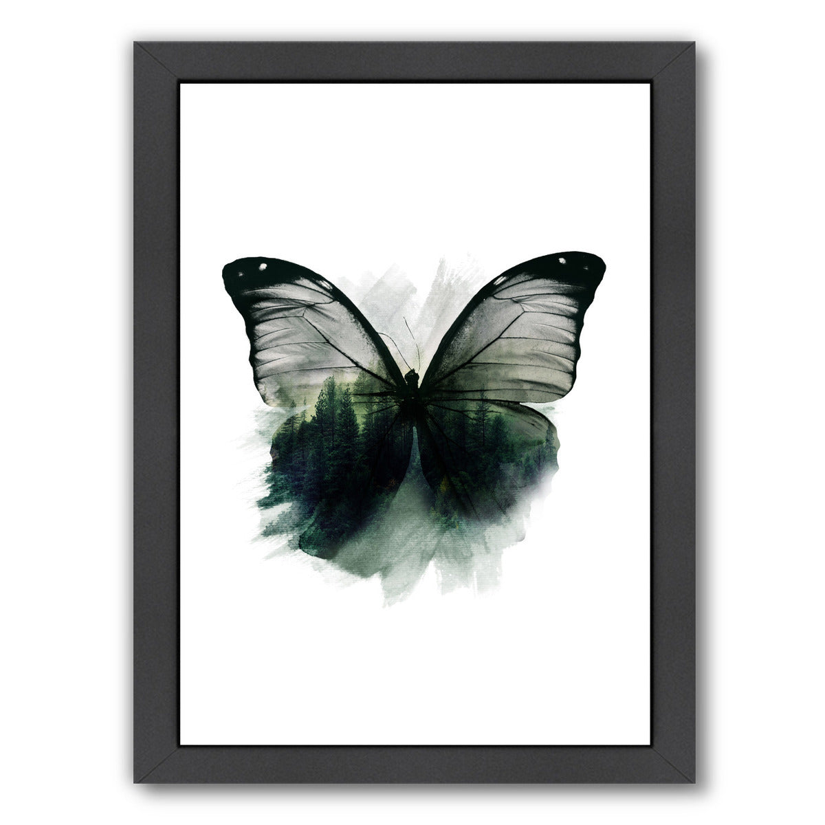 Double Butterfly by Emanuela Carratoni Framed Print - Americanflat