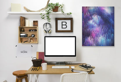 Glitch Galaxy by Emanuela Carratoni Wrapped Canvas - Wrapped Canvas - Americanflat