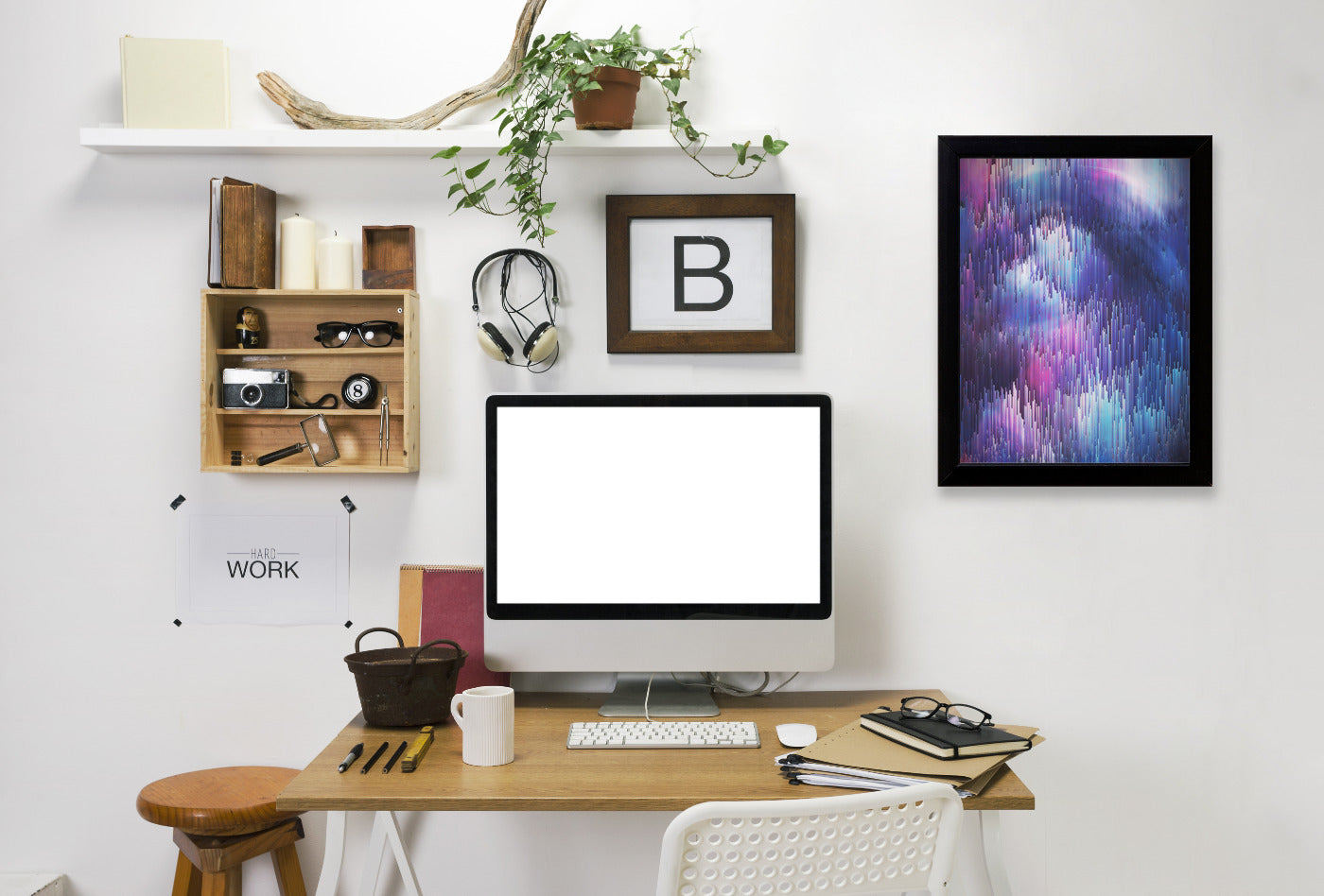 Glitch Galaxy by Emanuela Carratoni Framed Print - Americanflat