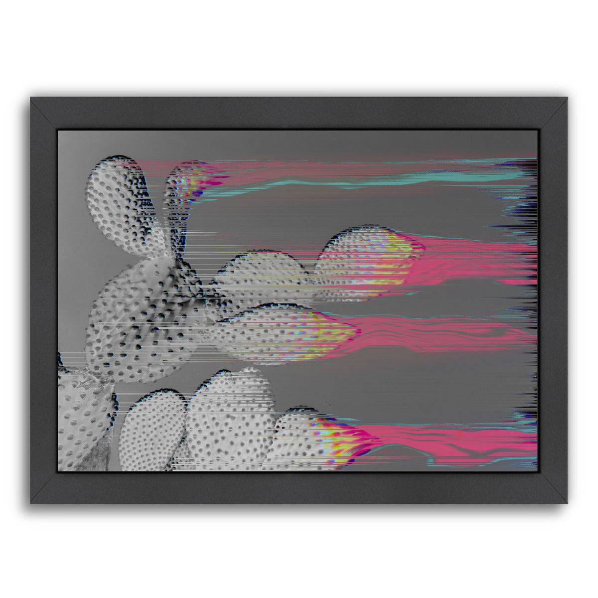Glitched Cactus by Emanuela Carratoni Framed Print - Americanflat