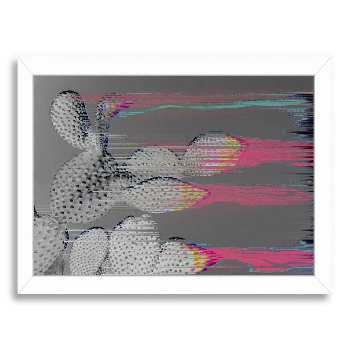 Glitched Cactus by Emanuela Carratoni Framed Print - Americanflat