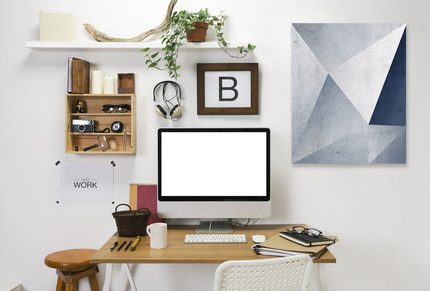 Iced Geometry by Emanuela Carratoni Wrapped Canvas - Wrapped Canvas - Americanflat