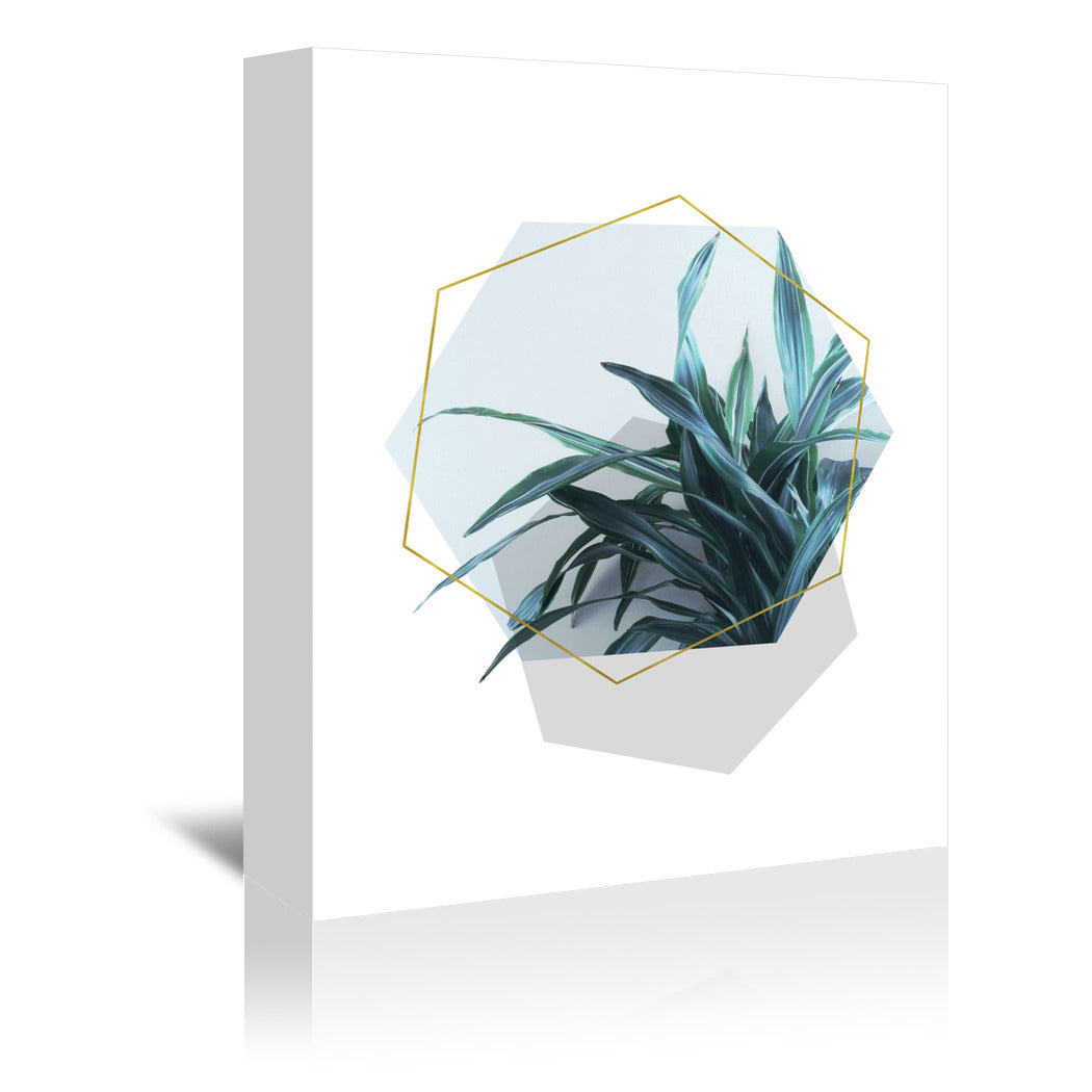 Leaves Geometry by Emanuela Carratoni Wrapped Canvas - Wrapped Canvas - Americanflat