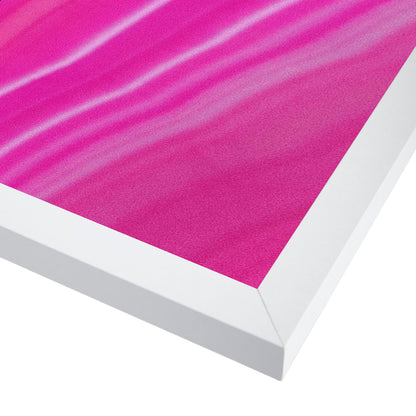 Pink Agate Slice by Emanuela Carratoni White Framed Print - Americanflat