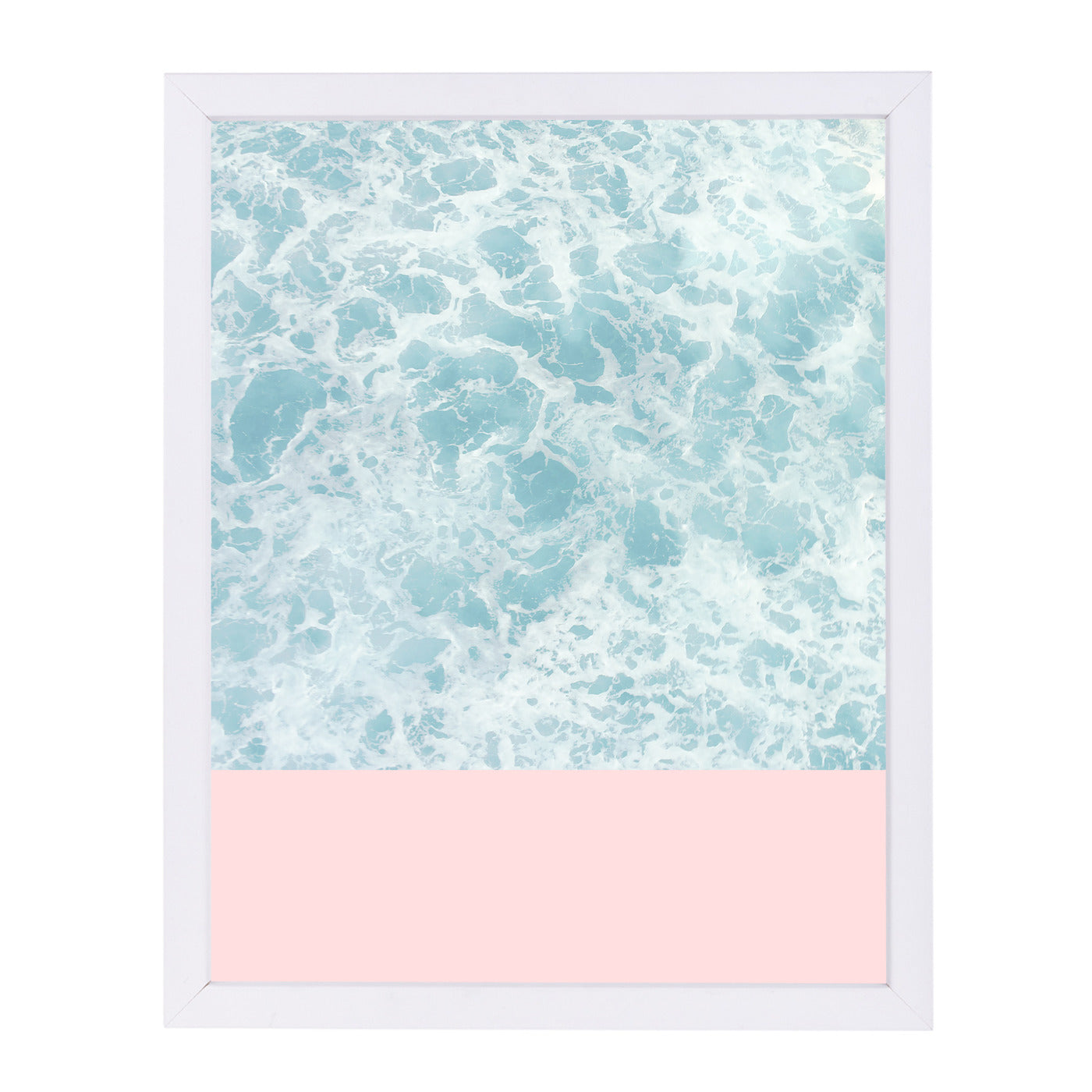 Pink On The Sea by Emanuela Carratoni White Framed Print - Americanflat