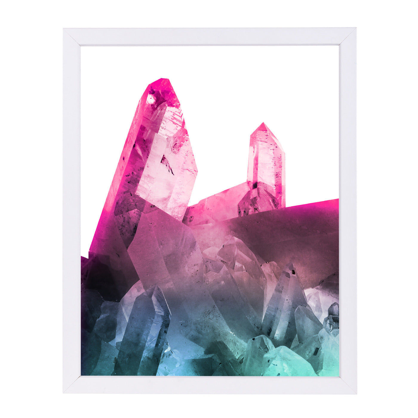 Rainbow Gems by Emanuela Carratoni White Framed Print - Americanflat
